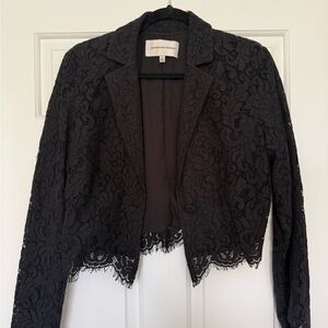 Elegant Black Lace Women's Jacket